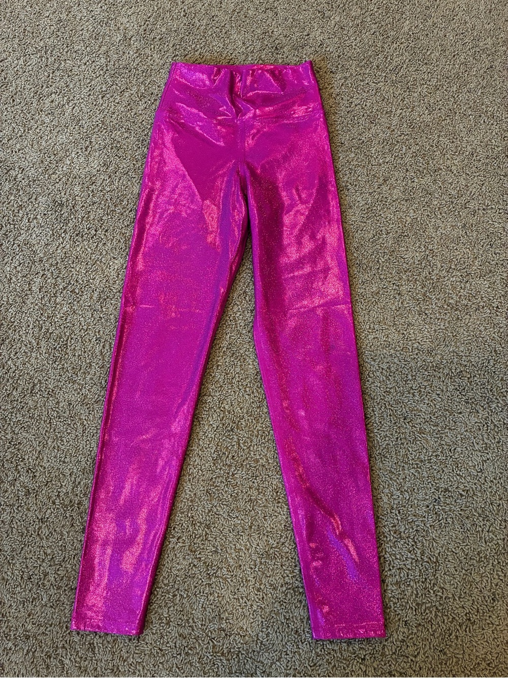 Beach Riot Sport Metallic Fuchsia Leggings